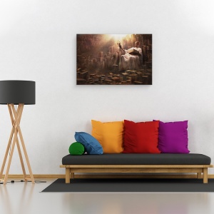 Tablou canvas - Marele Covfefe, Cutii, Capitalismul, Dictator, Rege, Maestru, 80 x 120 cm - Img 2