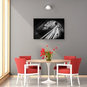 Tablou canvas - Metroul Din Paris, Metrou, Franta, Miscare, Blurat, 40 x 60 cm - Img 4