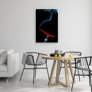 Tablou canvas - Muscatura Fierbinte, Chili, Tamaie, Fum, Furculita, 60 x 90 cm - Img 4