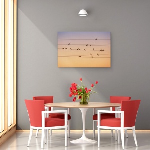 Tablou canvas - Muzica Luminii, Pasare, Rasarit De Soare, Sarma, New Mexico, Fire, 60 x 90 cm - Img 4