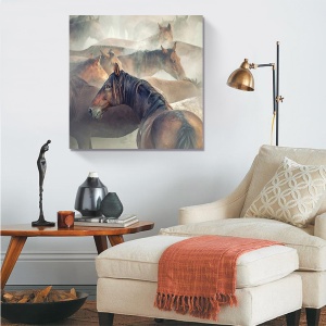 Tablou canvas natură cu cai