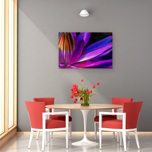 Tablou canvas - Natura, Flori, Petale Retro, Pictura II, 80 x 120 cm - Img 4