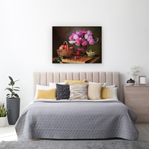 Tablou Canvas - Natura Moarta Colorata 4, Mar, Mere, Fructe, Struguri, 60 x 80 cm - Img 3