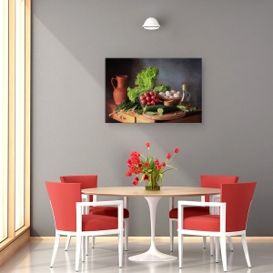 Tablou canvas - Natura Moarta Cu Legume, Bucatarie, Rustic, 40 x 60 cm - Img 4