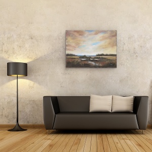 Tablou canvas - Natura, Peisaj, Apus De Soare, Pictura, 60 x 80 cm - Img 2