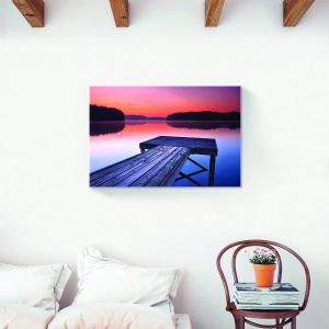 Tablou canvas natură peisaj lac la apus 80x120 cm