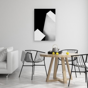 Tablou canvas - Nero Bianco, Alb, Contrast, Blocuri, 60 x 90 cm - Img 4