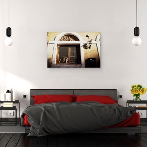 Tablou canvas - O Dorinta Vesela, Strada, Pisica, Pasare, Look, Orasul Vechi, 60 x 90 cm - Img 3