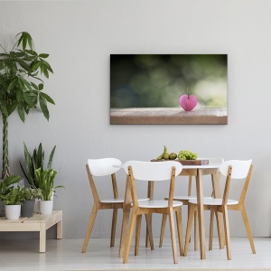 Tablou canvas - O Singura Inima, Floare, Dragoste, Romantism, 50 x 80 cm - Img 4