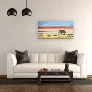 Tablou Canvas - O Suta De Ani De Singuratate, Peisaj, Model, Linii, Copac, 50 x 100 cm - Img 2
