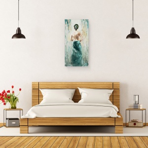 Tablou canvas - Oameni, Femeie, Echilibru, Pictura, 50 x 100 cm - Img 3