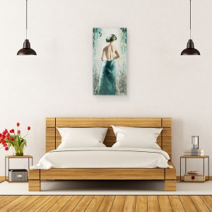 Tablou canvas - Oameni, Femeie, Pictura, Echilibru, 50 x 100 cm - Img 4