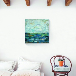 Tablou decorativ oceanic abstract pe canvas 60 x 60 cm