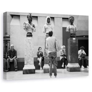 Tablou canvas - Opt Caractere, Om, Femeie, Muzeu, Statuie, Paris, 60 x 90 cm