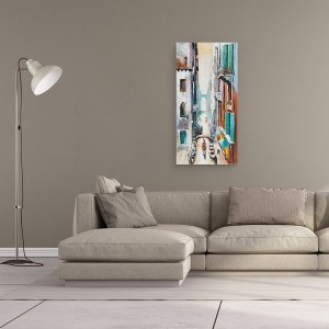 Tablou canvas - Oras, Venetia, Canal Ingust, Pictura, 50 x 100 cm - Img 2