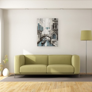 Tablou canvas - Oras, Venetia, Gondole, Pictura Ii, 50 x 70 cm - Img 2