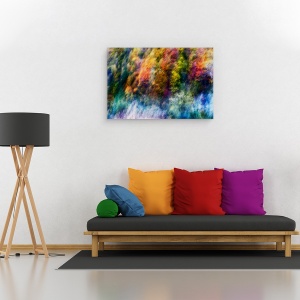 Tablou canvas - Padure Colorata, Copaci, Frunze, Toamna, Abstract, 80 x 120 cm - Img 2