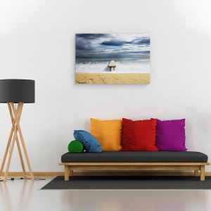 Tablou canvas - Panpelone, Mare, Plaja, Nisip, Franta, Ponton, 40 x 60 cm - Img 2