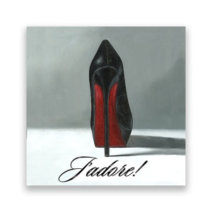 Tablou Canvas - Pantofi, Femei, J'adore, 60 x 60 cm