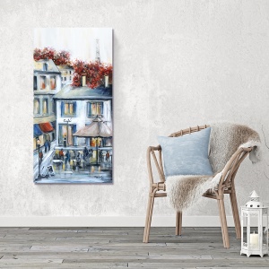 Tablou Canvas - Paris, Bulevard, Cafe, 50 x 100 cm - Img 2
