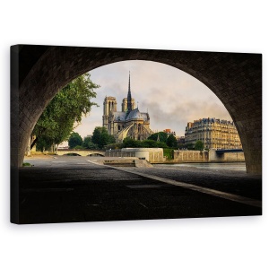 Tablou canvas - Parisul Devreme, Paris, Notre Dame, Franta, Arc, Tunel, 50 x 80 cm