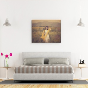 Tablou canvas - Pastorala, Vintage, Retro, Lunca, Afara, In Aer Liber, 60 x 75 cm - Img 3