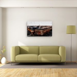 Tablou canvas - Pe Acoperisurile Parisului, Oras, Abstract, Strada, Umbra, 50 x 80 cm - Img 2