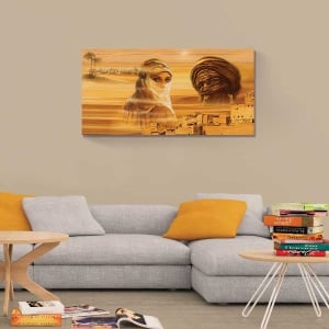 Tablou Canvas - Peisaj, Desert, Nisip, Soare, Arabi, Camila, 50 x 100 cm - Img 2