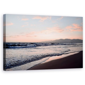 Tablou canvas - Peisaj, Natura, Mare, Nisip, Valuri, Apus De Soare, Cer, 50 x 80 cm