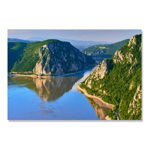 Tablou Canvas - Peisaj, Romania, Portile din fier, Apus de soare, 80 x 120 cm
