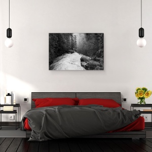 Tablou canvas - Peste Cascada, Peisaj, Apa, Copac, Padure, Rau, 60 x 90 cm - Img 3