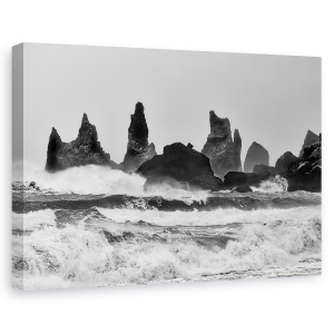 Tablou canvas - Plaja Furtunoasa, Islanda, Val, Deal, 80 x 120 cm