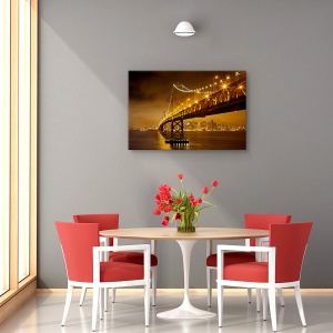 Tablou canvas - Podul Bay, Orase si arhitectura, Sua, San Francisco, America, 80 x 120 cm - Img 4