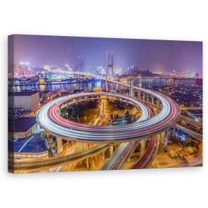 Tablou canvas - Podul Nanpu, China, Shanghai, Peisaj, Urban, Arhitectura, 50 x 80 cm