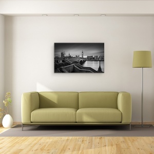 Tablou canvas - Podul Westminster, Arhitectura, Modern, Oras, Cladire, Perspectiva, 50 x 80 cm - Img 2