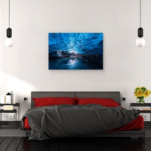 Tablou canvas - Profund, Peisaj, Vatnajokull, Islanda, Ghetar, Albastru, 60 x 90 cm - Img 3