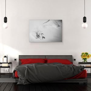 Tablou canvas - Pulbeaza, Schi, Munte, Franta, Hautes, Mormant, 60 x 90 cm - Img 3