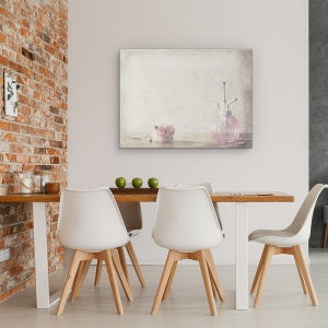 Tablou canvas - Ramai, Trandafir, Roz, Parfum, Sticla, Floare, 75 x 100 cm - Img 4