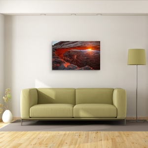 Tablou canvas - Rasarit In Mesa Arch, Canion, Rasarit De Soare, Accelerare, 50 x 80 cm - Img 2