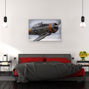 Tablou canvas - Rasturnare, Avion, Luptator, Aviatie, Pilot, Persoana, 60 x 90 cm - Img 3