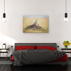 Tablou canvas - Regal Protector, Natura, Animal, Salbatic, Fauna, Ghepard, Cub, 60 x 90 cm - Img 3