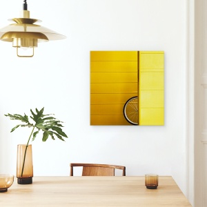Tablou canvas - Roata, Aur, Deventer, Bicicleta, Galben, 90 x 90 cm - Img 4