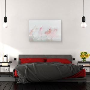Tablou canvas - Rosu In Lumina, Dansatoare, Balet, Balerina, 60 x 90 cm - Img 3