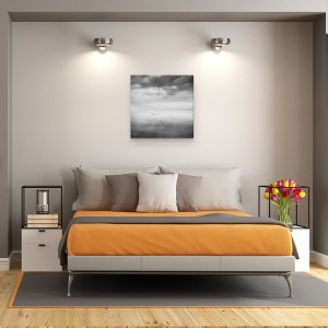 Tablou canvas - Saizeci De Nuante De Gri, Peisaj Marin, Apa, Ocean, 90 x 90 cm - Img 3