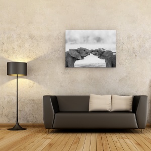 Tablou canvas - Salutari, Elefant, Salbatic, Natura, Animale, Africa, 75 x 100 cm - Img 2
