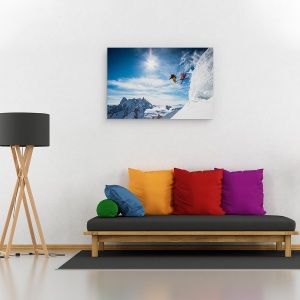 Tablou canvas - Sarituri, Actiune, Alpii, Chamonix, Extrem, Franta, 60 x 90 cm - Img 2