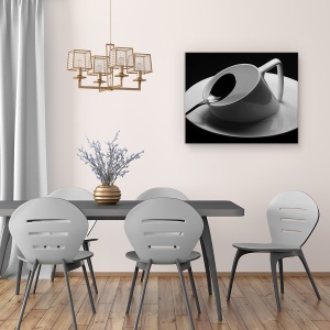 Tablou canvas - Scufundare, Ceasca De Ceai, Lingura, Tacamuri, Cafenea, Bucatarie, 60 x 75 cm - Img 4