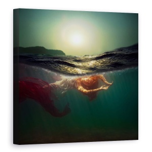 Tablou canvas - Sirena, Sub Apa, Persoana, Moda, Model, Suprafata, 60 x 60 cm