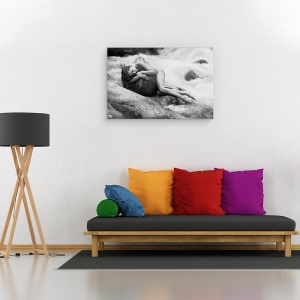 Tablou canvas - Soapta Raului, Ochii Inchisi, Stare De Spirit, Emotie, Sentiment, Rau, 60 x 90 cm - Img 2