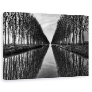Tablou canvas - Spre infinit, Peisaj, Canal, Rau, Linii, 80 x 120 cm
